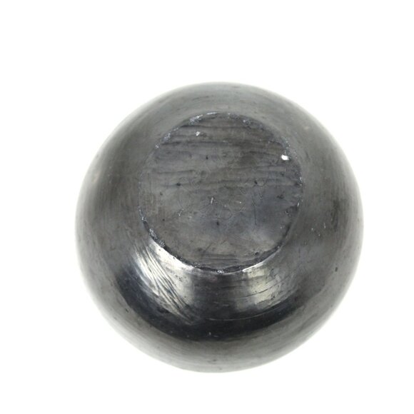 Black Ware Black-on-Black Pottery Handcrafted Vase Unsigned Vintage - Picture 3 of 3